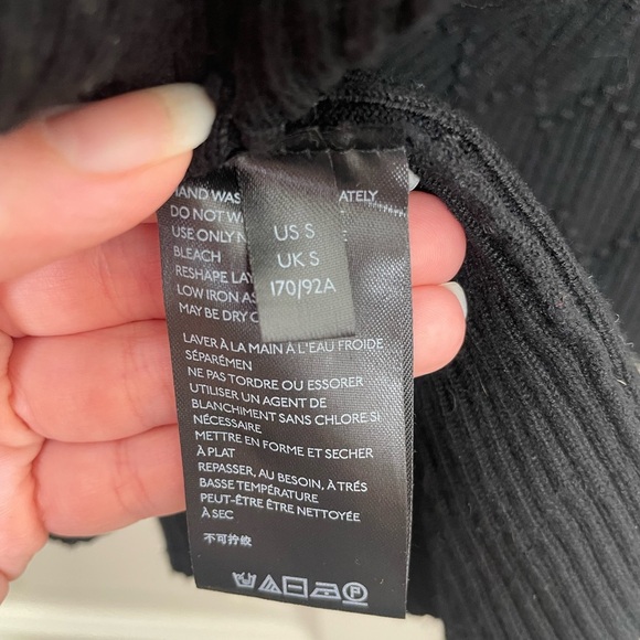 Maeve black ribbed textured midi skirt | small - Picture 5 of 8